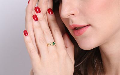 Your Bespoke Bloom: The Flower Birthstone Name Ring Story