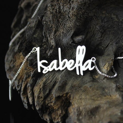 Solid Gold Small Name Necklace For Her