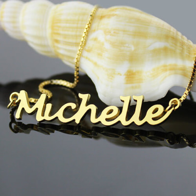 HandWriting Name Necklace 18CT Gold