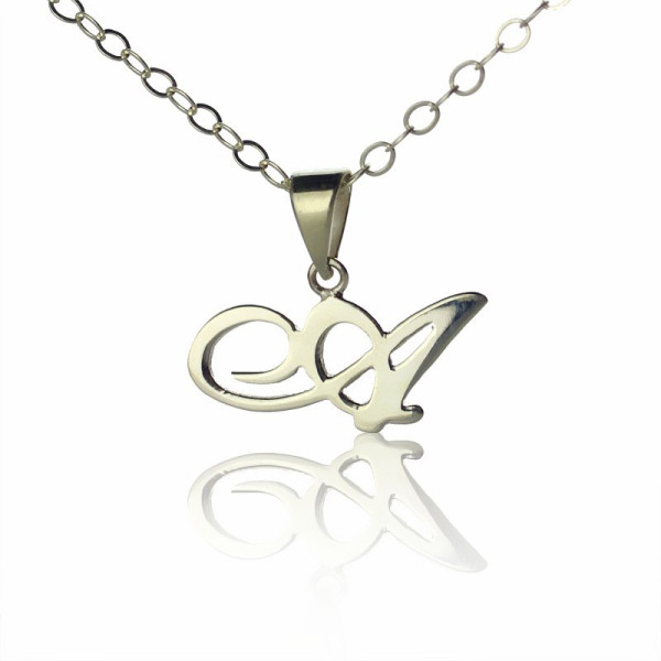 18CT White Gold Letter Necklace