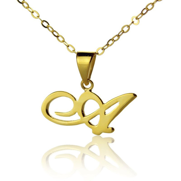 Personalised Letter Necklace - 18CT Gold