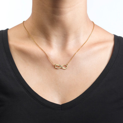 Engraved Infinity Necklace in 18CT Gold