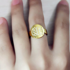 Engraved 18CT Gold Monogram Rings: Crafting Your Personal Story