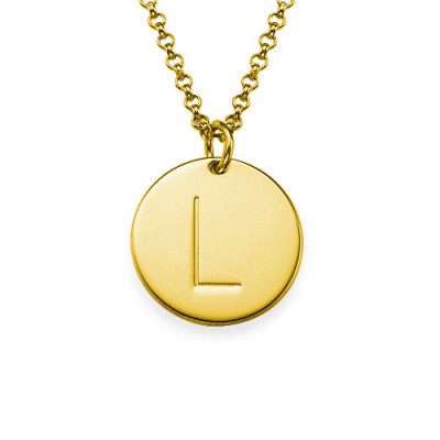 18k Gold Initial Charm Necklace