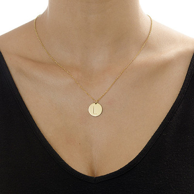 18k Gold Initial Charm Necklace