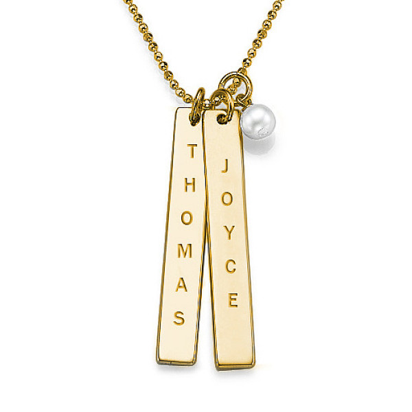 18CT Gold Plating Customised Name Tag Necklace