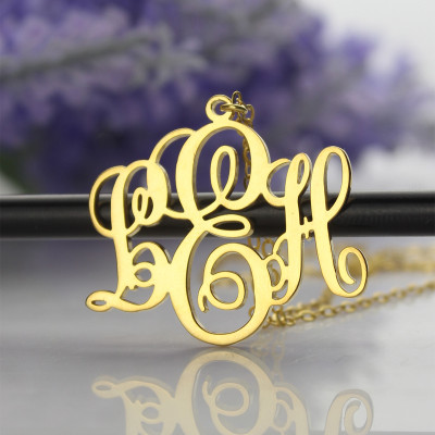 PerfeCT Fancy Monogram Necklace Gift - 18CT Gold