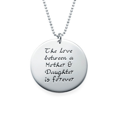 Solid Gold Mother Daughter Gift - Set of Three Engraved Necklaces