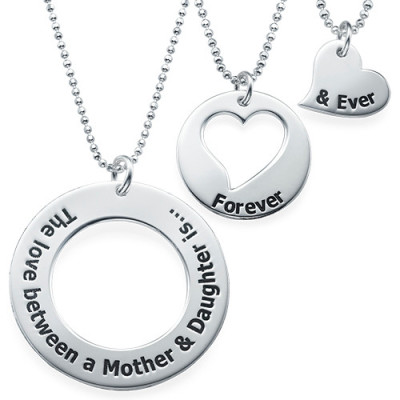 Solid Gold Mother Daughter Jewellery - Three Generations Necklace