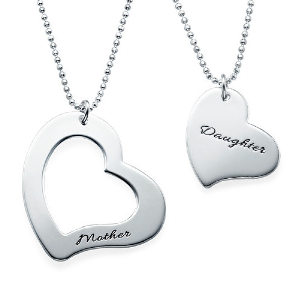 Solid Gold Mum is My Heart Mother Daughter Necklaces