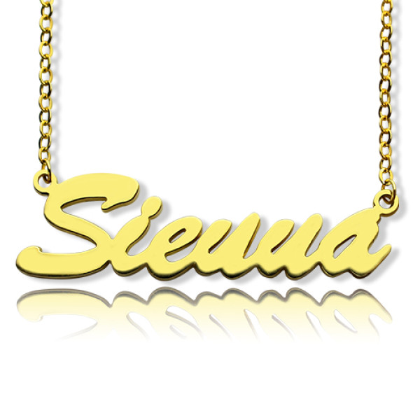 18CT Gold Personalised Name Necklace "Sienna"