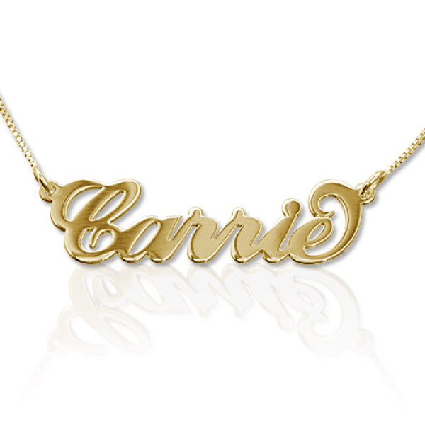 18CT Gold Carrie Name Necklace