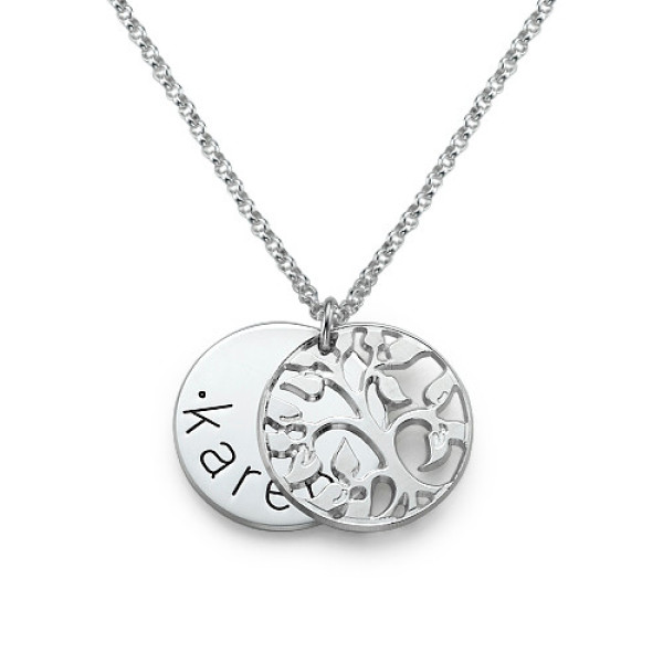 White Gold Personalised Family Necklace