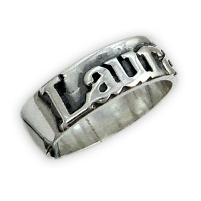 Name Solid Gold Ring