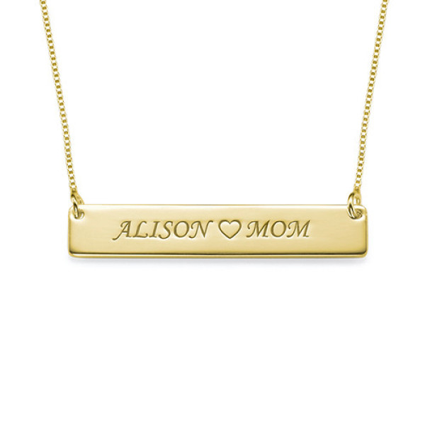 18CT Gold Personalised Nameplate Necklace