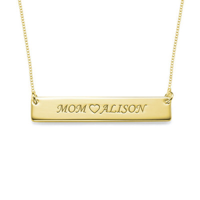 18CT Gold Personalised Nameplate Necklace