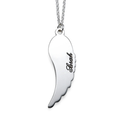 Set of Two 18CT White Gold Angel Wings Necklace