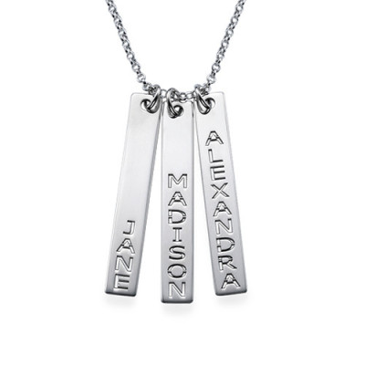 Solid White Gold Children’s Name Tag Name Necklace