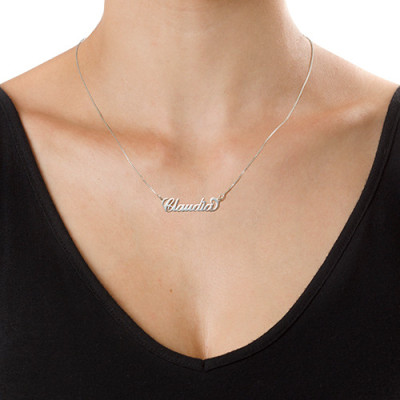 Solid Gold Small Name Necklace - Carrie Style
