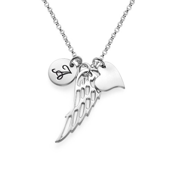 18CT White Gold Angel Wing Necklace