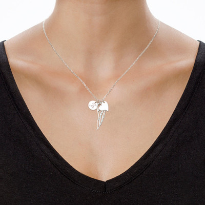 18CT White Gold Angel Wing Necklace