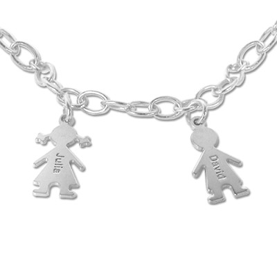 18CT White Gold Engraved Mothers Day Bracelet/Anklet