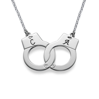 18CT White Gold Handcuff Necklace