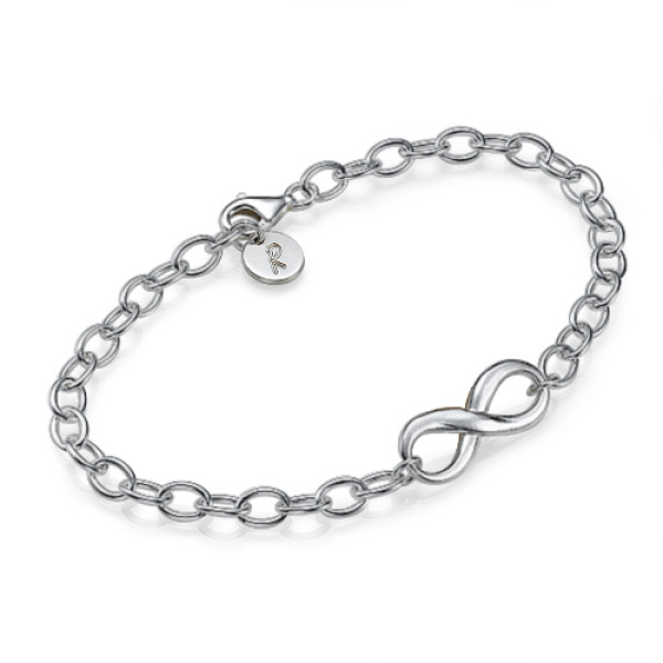 18CT White Gold Infinity Bracelet/Anklet