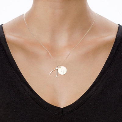 18CT White Gold Wishbone Necklace