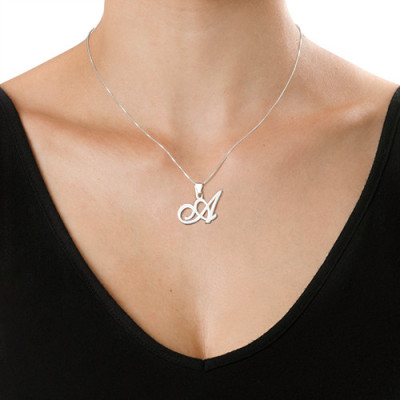 18CT White Gold Initials Pendant With Any Letter