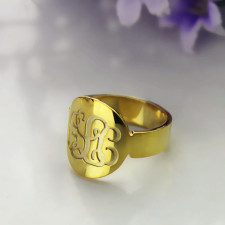 Your Golden Story: Crafting the Monogram Initial Ring