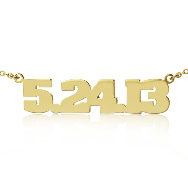 Personial Solid Gold Number Necklace
