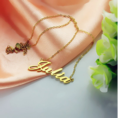Solid Gold 18CT Julia Style Name Necklace