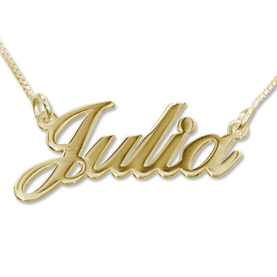 18CT Gold Classic Name Necklace