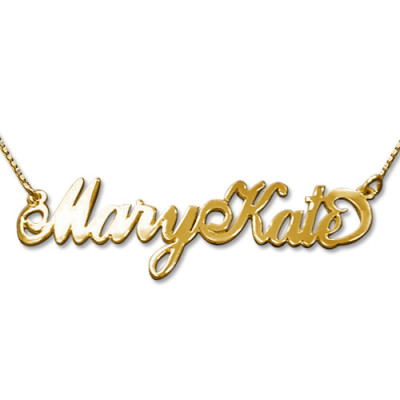 2 Capital Letters 18CT Gold Name Necklace