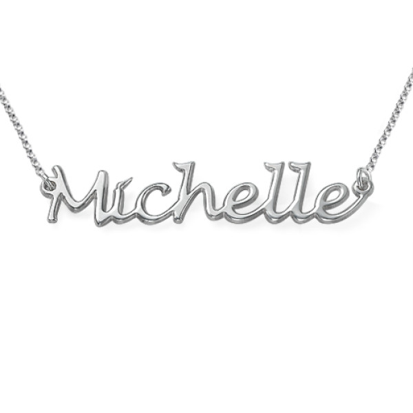 Solid Gold Handwritten Name Name Necklace
