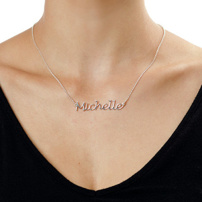 Solid Gold Handwritten Name Name Necklace