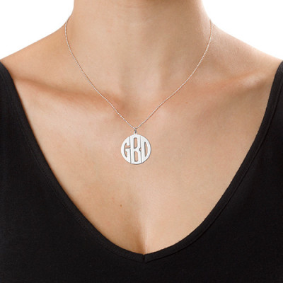Solid Gold Print Monogram Name Necklace