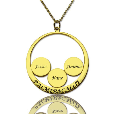 Mothers Family Name Pendant - Solid Gold