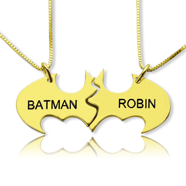 Personalised Puzzle Friend Name Necklace - 18CT Gold