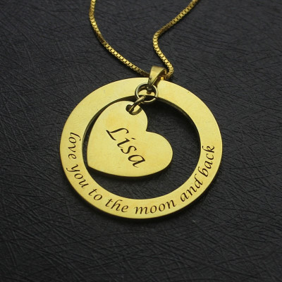 Personalised Promise Necklace with Name Phrase - 18CT Gold