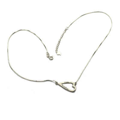 Solid Gold Love Jewellery Set- Open Heart Name Necklace Bracelet