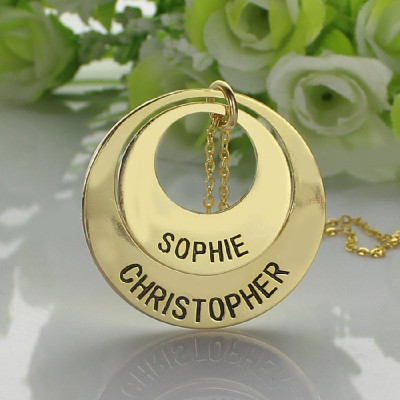 Engraved Ring - 18CT Gold Mother Necklace