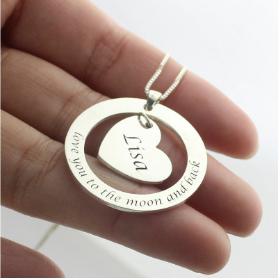 Solid Gold Custom Promise Necklace with Name Phrase
