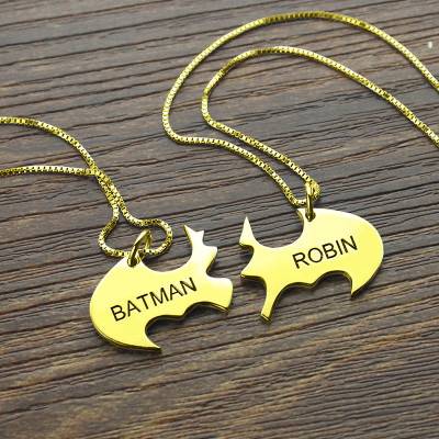 Personalised Puzzle Friend Name Necklace - 18CT Gold