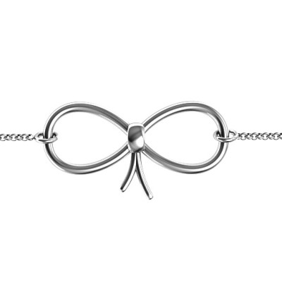 18CT White Gold Classic Bow Bracelet