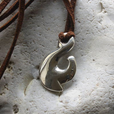 Solid Gold MaoriFish Hook Name Necklace