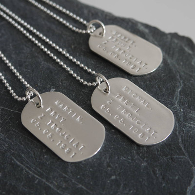 Solid Gold Identity Dog Tags