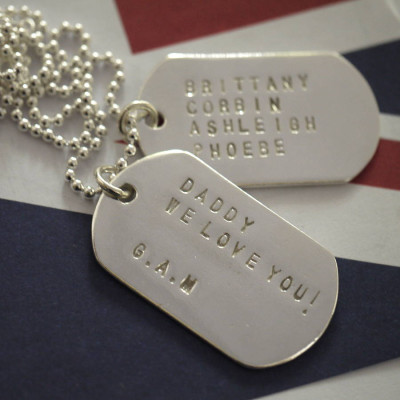Solid Gold Identity Dog Tags
