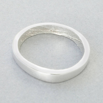 18CT White Gold Bespoke Fingerprint Ring